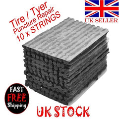 10Pcs Tubeless Tyre Tire Puncture Repair Kit Strips Plug Bike Van Car Truck