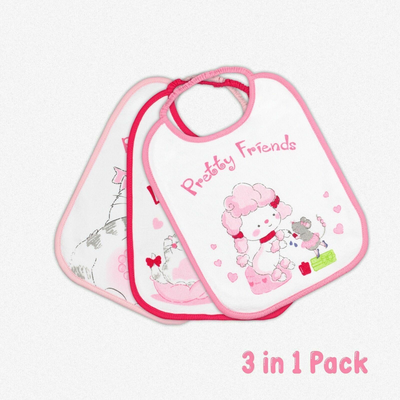 Baby Girl Bibs Feeding Dribble Baby Bibs 3 in a Pack Baby Bibs