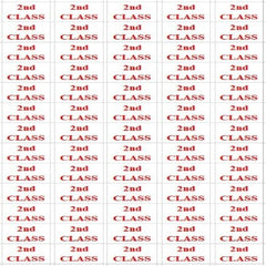 2nd Class Sticky Labels Small Stickers Post Details Postal Service -UK