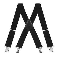 Adjustable Stripe Plain Men's Braces Suspenders Heavy Duty Trouser Elastic 50mm