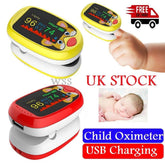 Blood Oxygen Saturation Pulse Heart Rate Monitor Child Oximeter - Yellow
