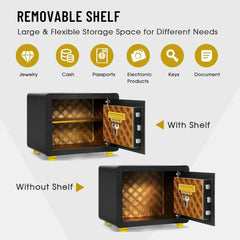 Digital Security Safe Box Electronic Money Cash Jewelry Deposit Case with Keys