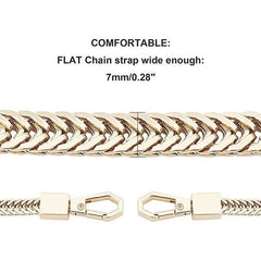 100cm Purse Chain Strap Shoulder Gold Strap Chain Replacement Alloy Swivel Clasp