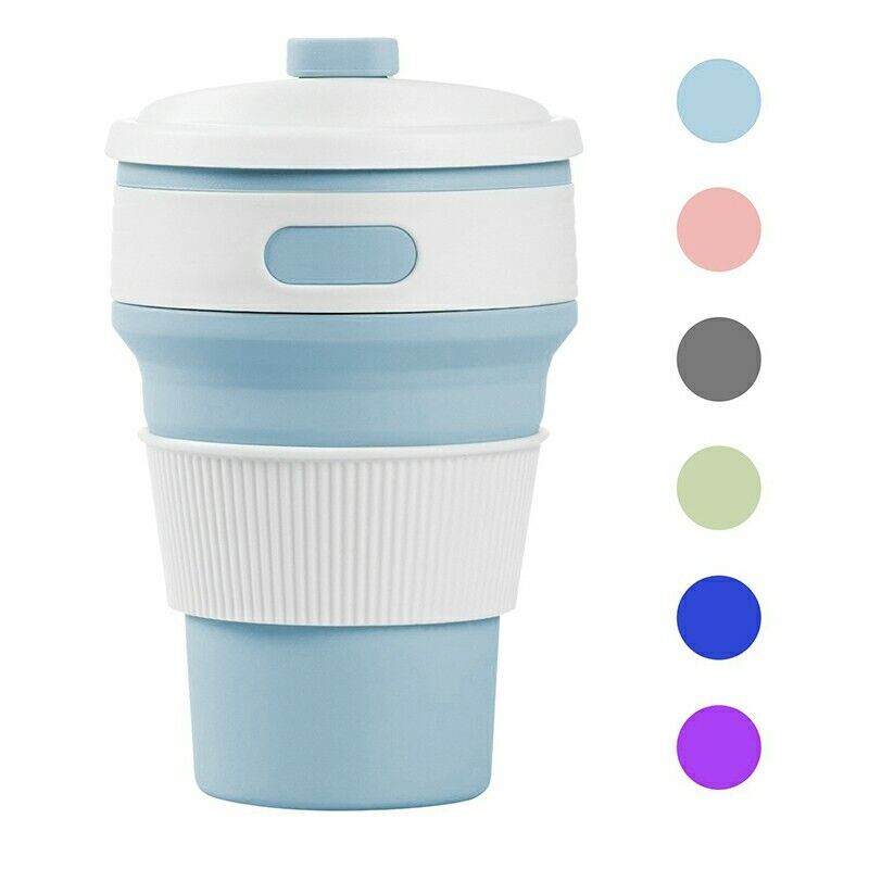 Collapsible Silicone Telescopic Water Bottle Foldable Portable Leakproof Cup