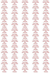 Personalised Self Adhesive Address Return Labels - Pre Printed BLACK / RED