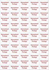 International PACKAGE Small Labels Self Adhesive Printed Mail stickers - UK