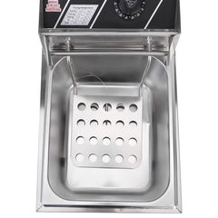 EH81 6.3QT/ 6L Stainless Steel Single Cylinder Electric Fryer 2500W 220-240V UK