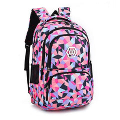 Geometric Pattern Backpack for Girls Boys Middle School Bag Elementary Bookbags
