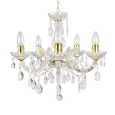 Marie Therese 5 Light Dual Mount Chandelier- Chrome /Silver /White /Gold/ Black