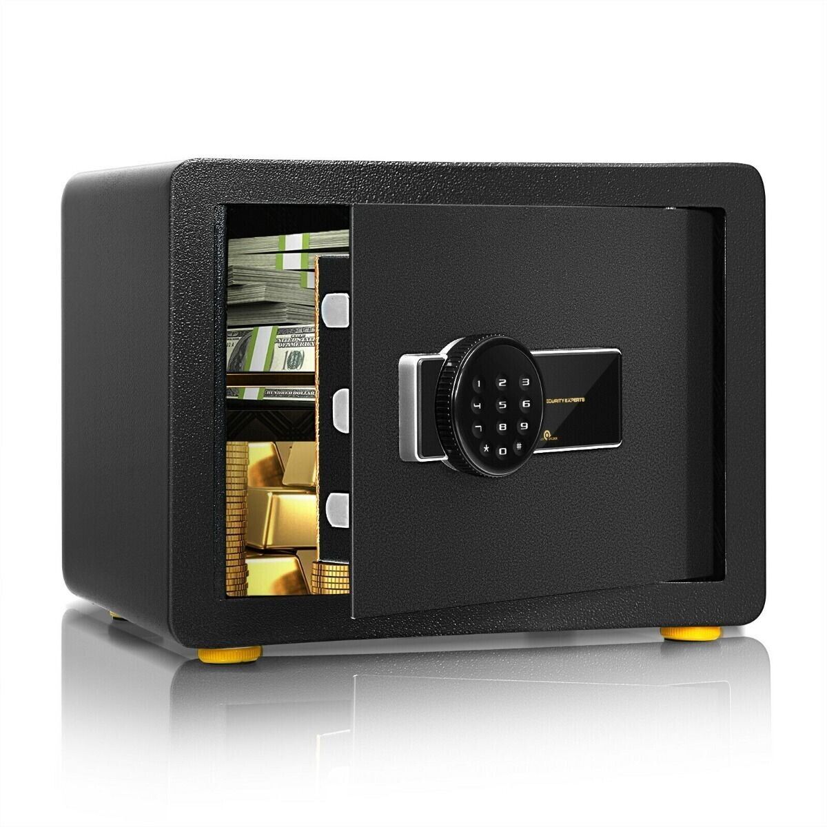 Digital Security Safe Box Electronic Money Cash Jewelry Deposit Case with Keys