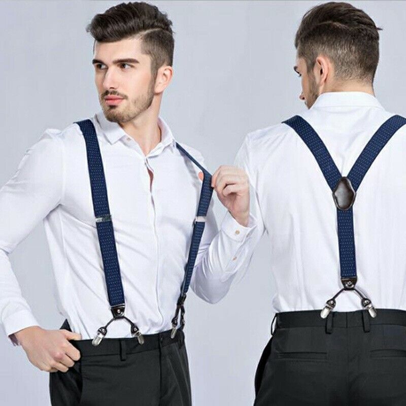 Business Men Adult Suspenders Clip Refined Non-slip Shoulder Straps - UK