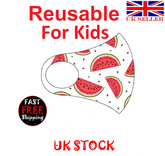 Kids Face Covering Reusable fabric with a 3D design camo Melon - UK