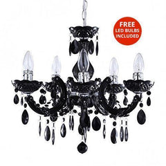Marie Therese 5 Light Dual Mount Chandelier- Chrome /Silver /White /Gold/ Black