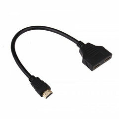 1080P HDMI Port Male to 2 Female 1 In 2 Out Splitter Cable Adapter Converter-UK