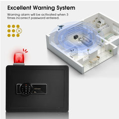 Digital Security Safe Box Electronic Money Cash Jewelry Deposit Case with Keys