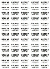 URGENT LIVE PLANTS Stickers Labels - Self Adhesive Sticker - Postage