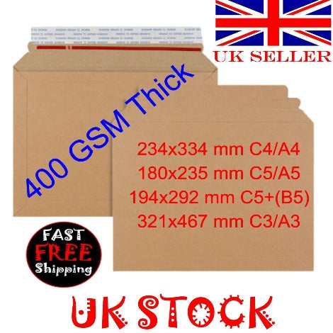 Corrugated Board 400 GSM Think Capacity Book Mailer Premium All Size Envelopes