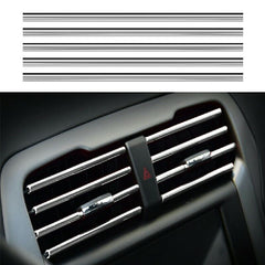 10Pcs Car Air Conditioner Outlet Vent Grille Decor U Shape Molding Trim Strip