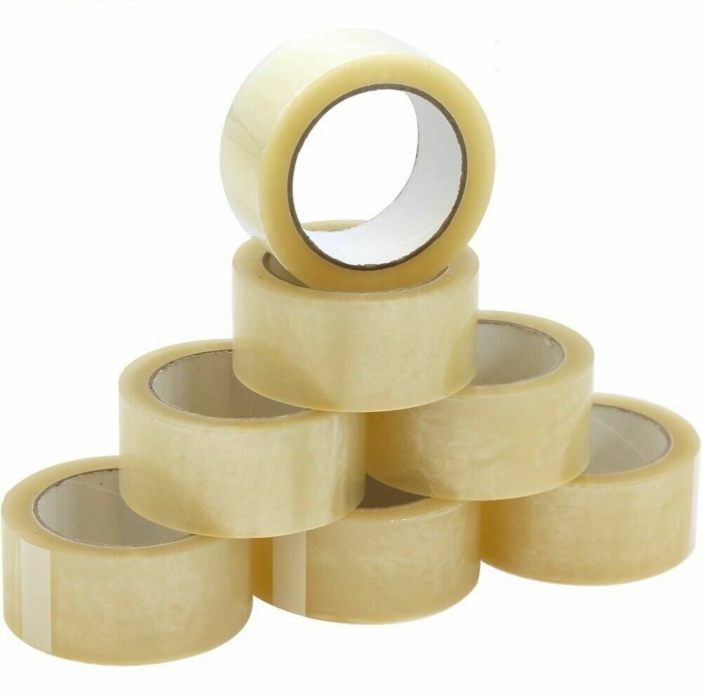 ECONOMY CLEAR POLY PROP PACKAGING TAPE 48MM 2" X 66M - UK