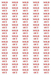 SOLD OUT Stickers - Out of Stock Labels - Red - Black