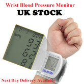 Automatic Digital Wrist Blood Pressure Monitor Cuff Heart Beat Rate Pulse