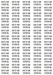 OUT OF STOCK Stickers in RED / BLACK- Labels