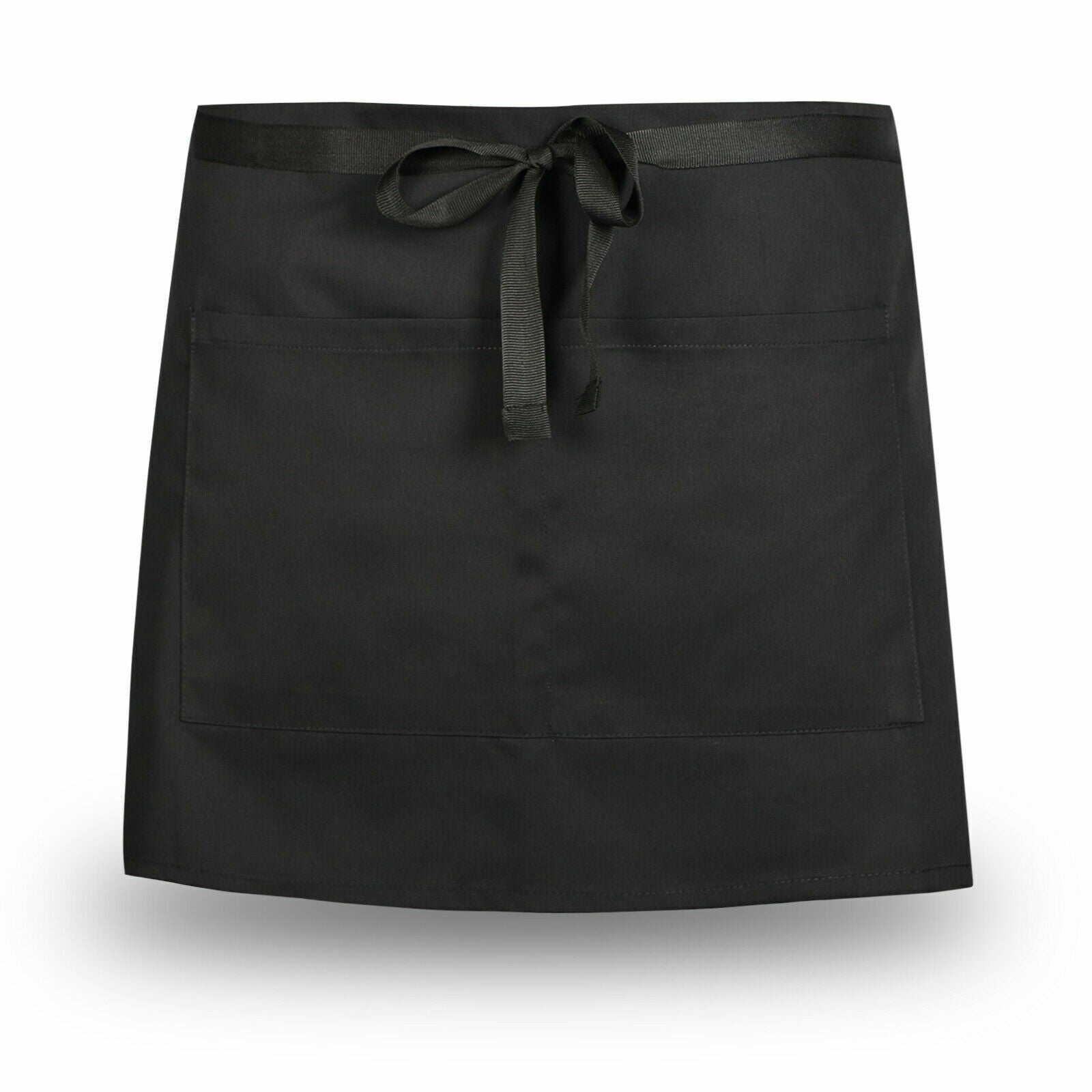 Universal Restaurant Bistro Plain Apron with 2 Pockets Half Size Waist Aprons UK