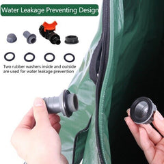 50 Gallon Portable Folding Rain Barrel Water Collector For Garden Farm Green UK