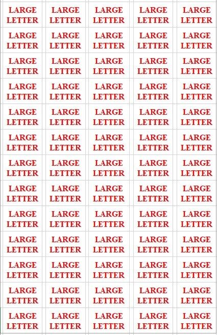 LARGE LETTER Small Labels Stickers Self Adhesive Printed Mail sticker
