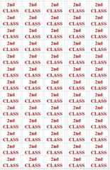 2nd Class Sticky Labels Small Stickers Post Details Postal Service -UK