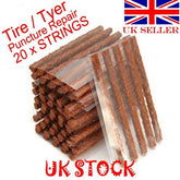 20x Tubeless Tyre Tire Puncture Repair Kit Strips Plug Bike Car Van Truck
