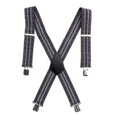 Adjustable Stripe Plain Men's Braces Suspenders Heavy Duty Trouser Elastic 50mm