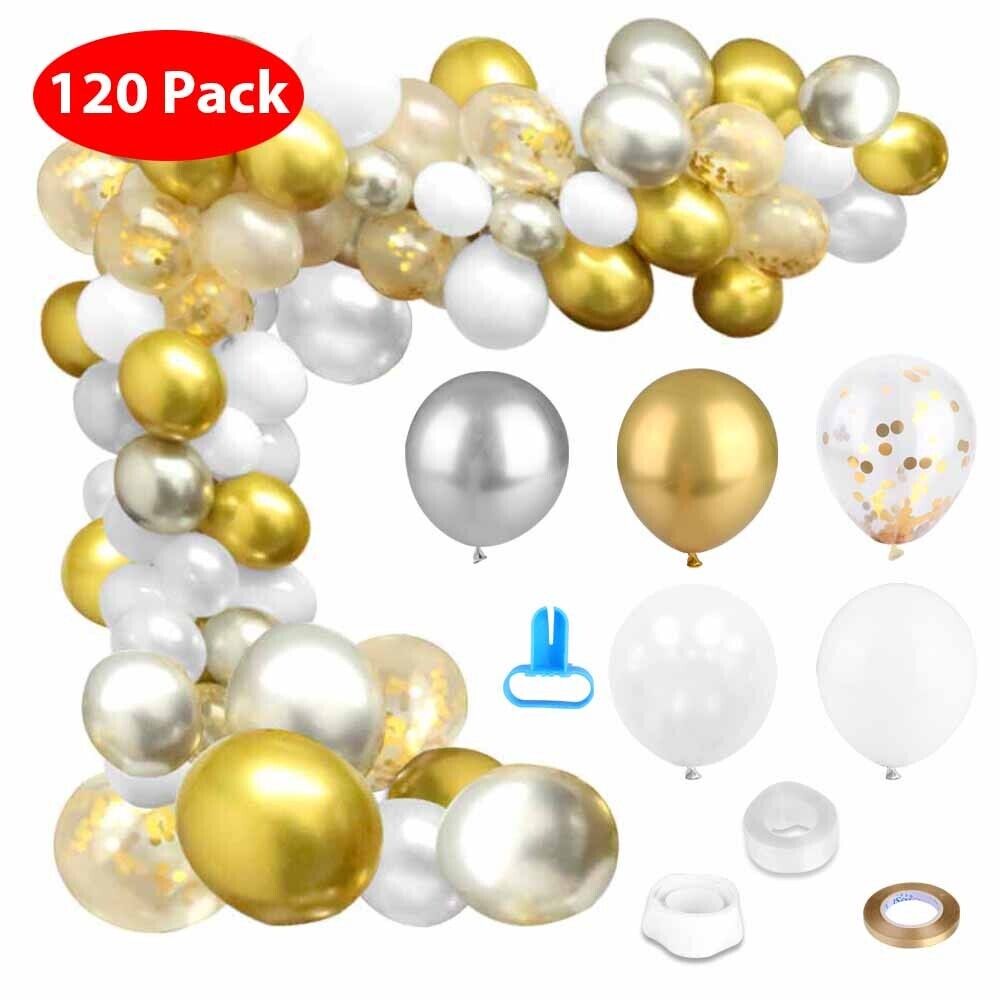 120Pcs DIY Balloons Arch Garland Kit Latex Balloon for Wedding or Birthday Party