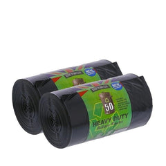 100 Pcs Heavy Duty Super Strong Refuse Sacks Thick Rubbish Bags Bin Liners