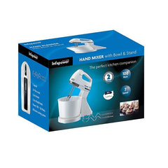Hand Mixer Electric Kitchen Mixer With Bowl and Stand 7 Speed White UK