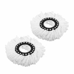 2pcs Replacement Mop Micro Fiber Head Refill for 360 Degree Rotating Spin Magic