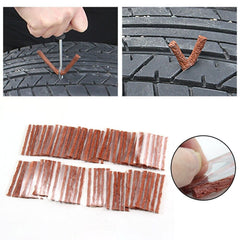 100Pcs Car Bike Tubeless Seal 10cm Strip Plug Tire Puncture Repair Recovery Kit