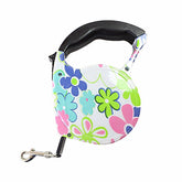 16.5 cm Retractable Dog Lead with Comfortable Grip Assorted Designs 5 m - Random Colour
