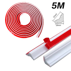 Self-adhesive Wall Triangle Corner Trim Wall Inner Corner Line Ceiling Edge Skirting Caulk Strip 27mm x 20mm - 5m White