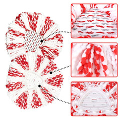 3 PCS Spin Replacement Mop Head Microfibre Mop Compatible with Vileda O-Cedar Easywring 1 Tank System - Red