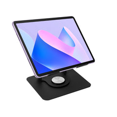 360-degree Rotation Metal Portable Laptop Tablet Stand Riser Bracket Adjustable Holder for Desk - Black