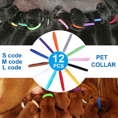 12 colours ID Collars Whelping Newborn Puppy and Kitten ID Collar Bands