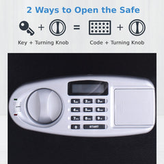 Electronic Security Safe Box with 2 Manual Override Keys for Home Office