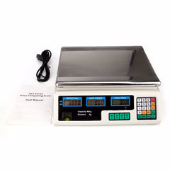 40kg/5g Digital Price Computing Retail Weight Scale Shop Commercial Market Black