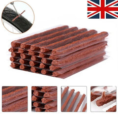 10CM Tubeless Tire Tyre Puncture Repair Kit Strips Plug Car Van Truck Bike -UK