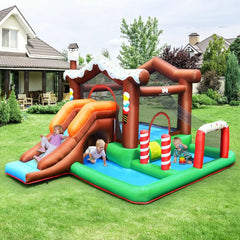 Inflatable Bounce House with Slide Basketball Rim & Bag - UK