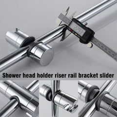 Adjustable Chrome Bathroom Shower Head Holder Riser Rail Bracket Slider Bar UK