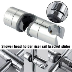 Adjustable Chrome Bathroom Shower Head Holder Riser Rail Bracket Slider Bar UK