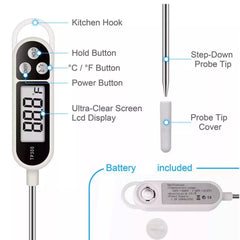 Digital Food Thermometer Temperature Probe Meat Cooking Jam Sugar BBQ Turkey