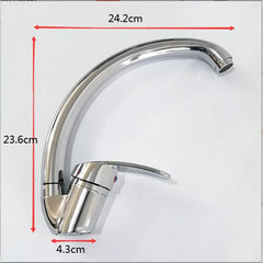Kitchen Sink Mixer Tap Single Lever with Long Spout Monobloc Faucet - UK